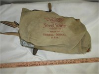 Cyclone Vintage Hand Seeder w/ Seed Bag