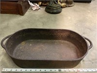Vintage Cast Iron Oblong Cooking Pot W/ Handles