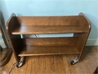 Vintage Rolling Book Rack