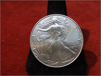 2024-BU .999 Silver eagle 1 ounce round.