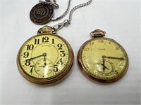 Vtg Gold Filled Elgin & Illinois Pocket Watches