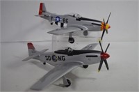 2- Limited Edition Metal P-51 Mustang Planes