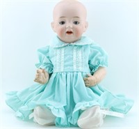 Bisque Baby Doll w/ Blue Dress