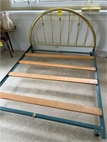 brass headboard/california frame