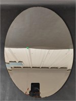 Wall Hanging Beveled Oval Mirror