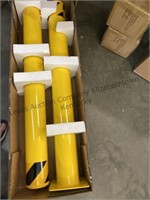 2 yellow heavy duty post