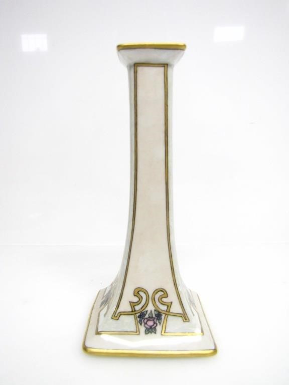 ANTIQUE LIMOGES B&CO. CERAMIC TRAY & CANDLESTICK