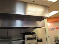 Large Stainless Steel Hood with Fire Sym.: Approx.