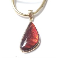 $600 14K  Canadian Ammolite Necklace