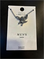 Stainless Steel Hunting Eagle Pendant Necklace