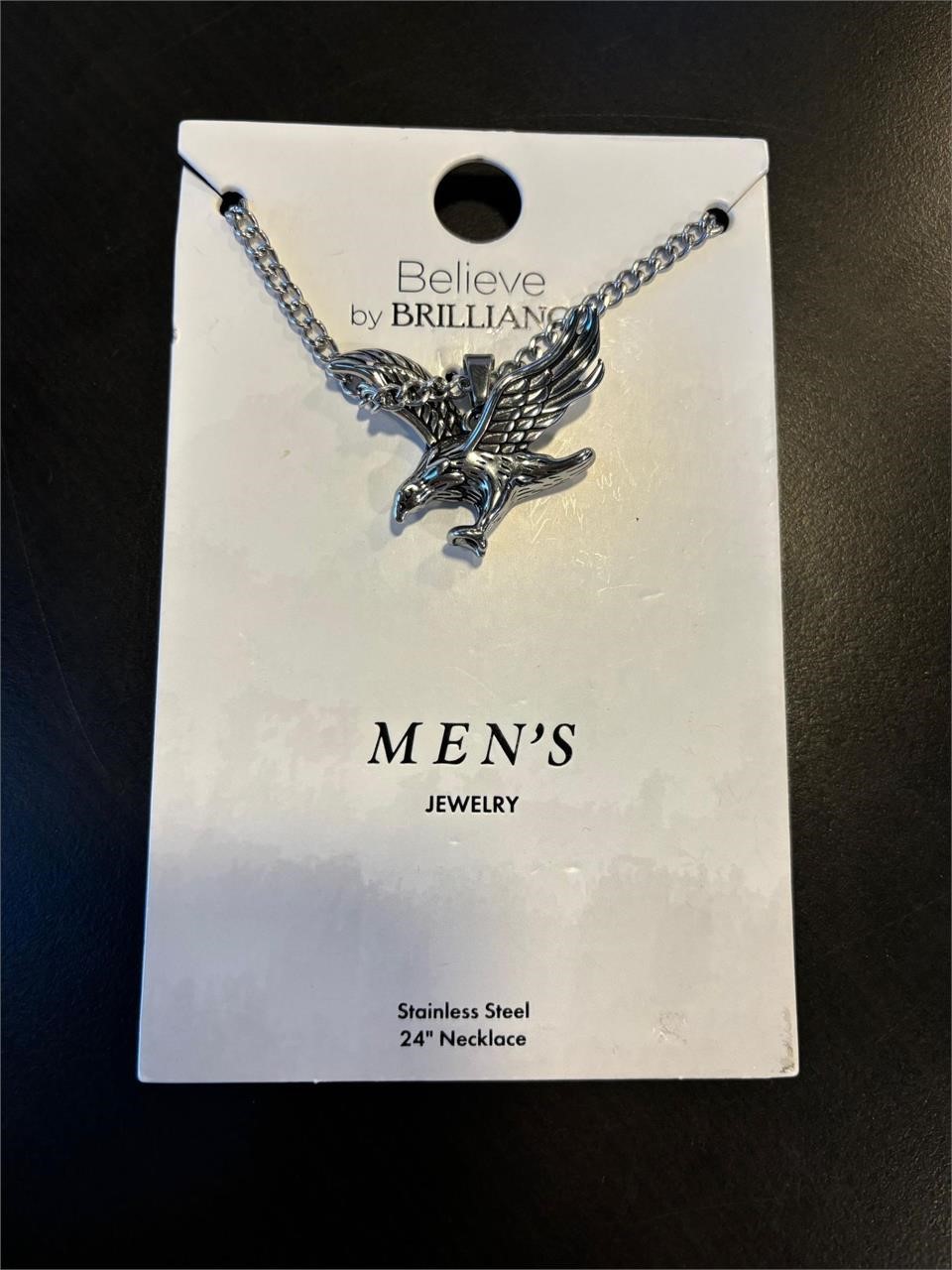 Stainless Steel Hunting Eagle Pendant Necklace