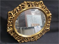 Composite frame gilt wall mirror 24" x 27"