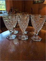 6 fostoria goblets glassware