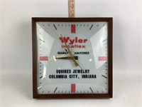 Wyler incaflex Advertising Clock Sign, Light Up