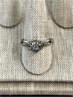 Clear Gemstone Engagement Type Ring