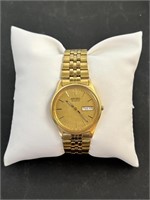 Gold Colored Seiko Quartz Men's Watch