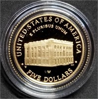 Scarce 2001-W Capitol Visitor Center $5 Proof Gold