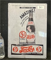 REPOP "PEPSI COLA" METAL SIGN