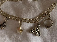 Sterling Silver Charm Bracelet w/ Cinderella Coach