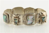 Taxco, Mexico Sterling Silver Iridescent Bracelet