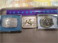 Various Themed Metal Belt Buckles Lot