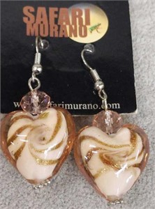 Safari Murano glass beaded earrings