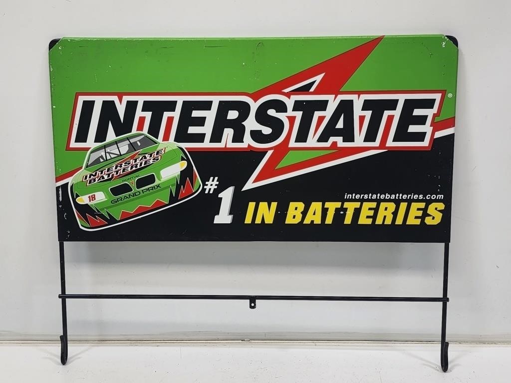 Interstate Batteries Rack Topper Sign