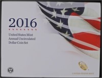 2016 US ANNUAL UNC $1 COIN SET