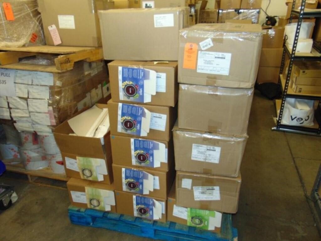 (LOT 5) pallets miscellaneous packaging + labels