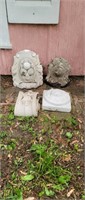 4 Pieces of Concrete Garden Art