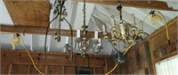 3 Vintage Metal Hanging Light Fixtures