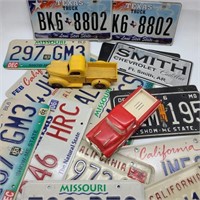 Flat of License Plates w/ Coin Banks