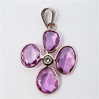 Certified Fancy Pink And Purple Color Sapphire(3.5