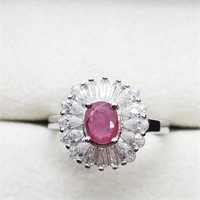 $100 Silver Ruby (1ct) Ring