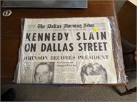 Kennedy Assassination Dallas Newspaper