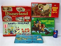 Vintage Disney Boardgames- Peter Pan, Toyland +