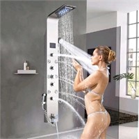 New Shower Panel Tower System Stainless Steel LED
