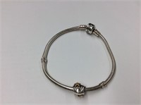Pandora 7 3/4 " 925 Silver Bracelet and 925