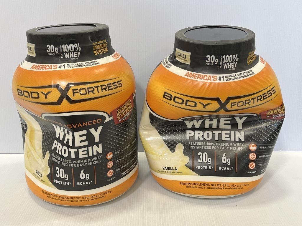 Body Fortress whey protein in vanilla