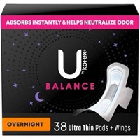 76CT U by Kotex Ultra-Thin Overnight Pads