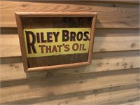 RILEY BROS. THATS OIL FRAMED SIGN 12"X9-1/4"