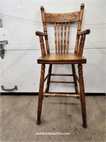 Child Wood High Chair-seat is 22"H From Floor &