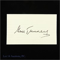 Gene Tunney Signed Index Card Cut Auto (C. 1971)