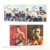 Signed Thomas Hearns Roberto Duran Photos (BAS)