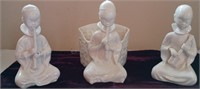 MCM Blanc De Chine Asian Musical Trio Figurines