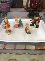 Hummel Figurine Tray Lot of 4