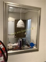 Silver Beveled Edge Mirror