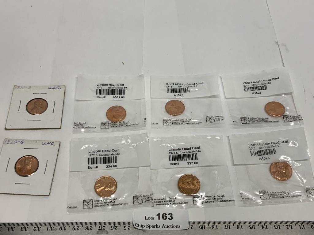 GEM Uncirculated Lot of "P&S" Mint Marked Lincolns