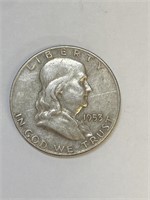 1953 D Franklin Silver Half Dollar