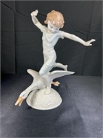 Karl Tutter "Girl with Goose" Statue